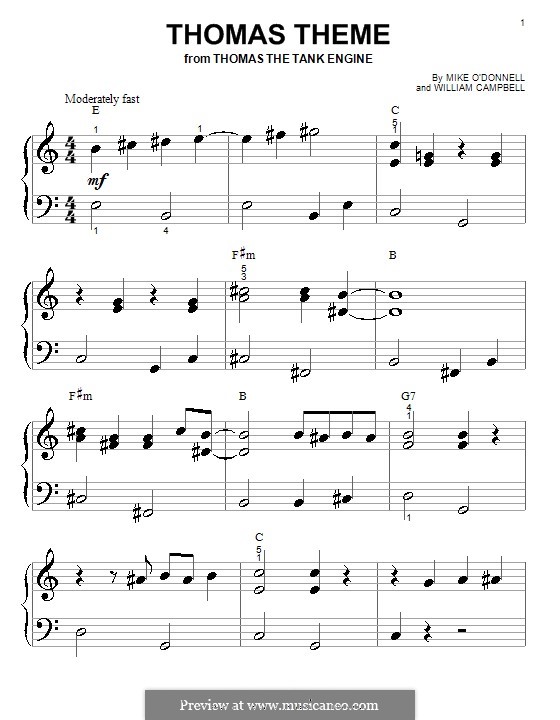Thomas the shop train theme piano