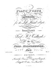 Фортепианная соната для левой руки, Op.40: Фортепианная соната для левой руки by Фридрих Калькбреннер