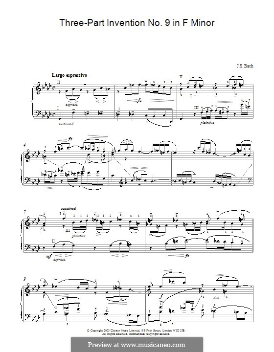 No.9 фа минор, BWV 795: Для фортепиано by Иоганн Себастьян Бах