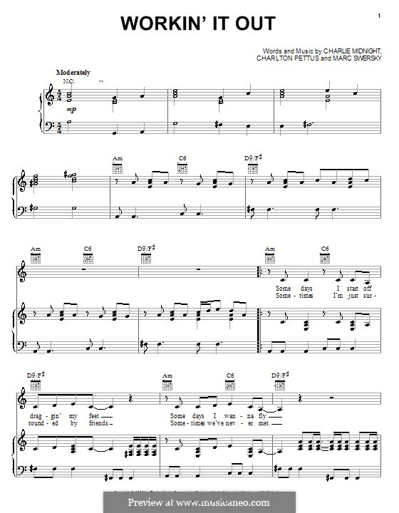 Workin' It Out (Hilary Duff): Для голоса и фортепиано (или гитары) by Charlie Midnight, Charlton Pettus, Marc Swersky