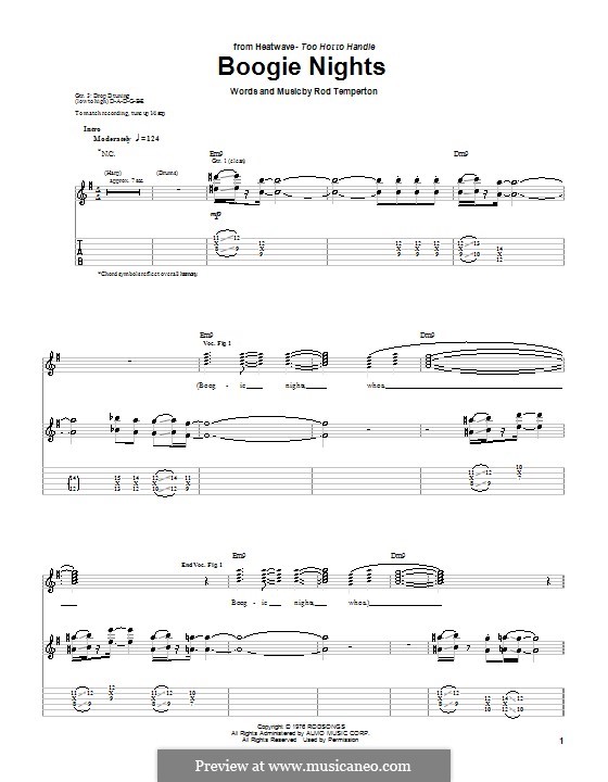 Boogie Nights: Для гитары by Rod Temperton
