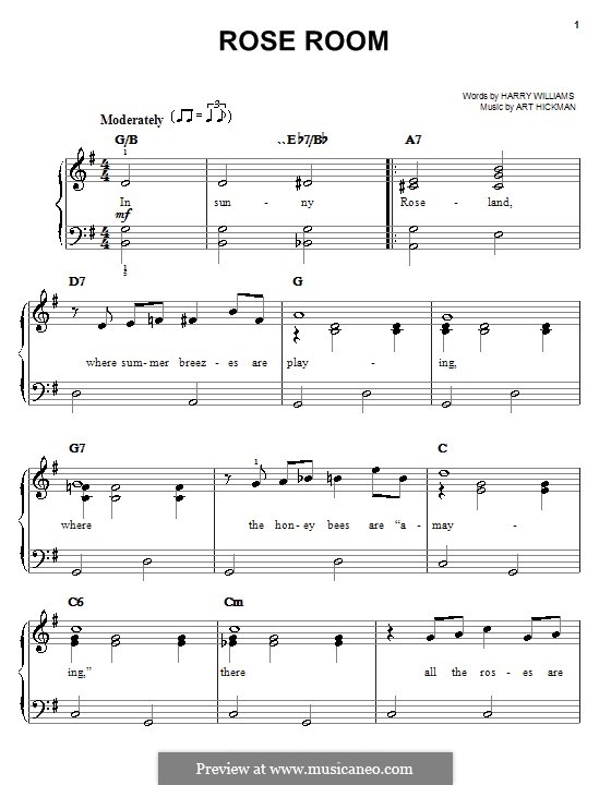 Rose Room: Для фортепиано (легкий уровень) (Benny Goodman) by Art Hickman