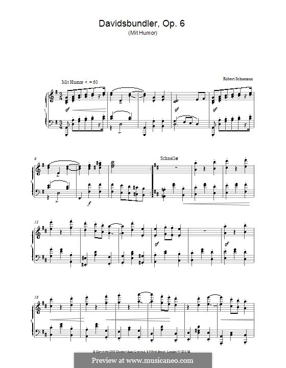 Танцы давидсбюндлеров, Op.6: No.3 by Роберт Шуман