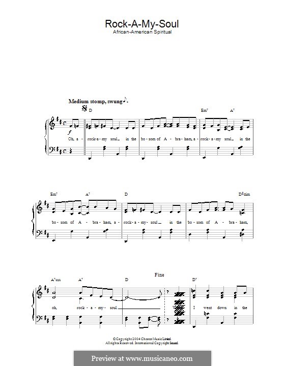 Rock-A-My-Soul: Для голоса и фортепиано by folklore