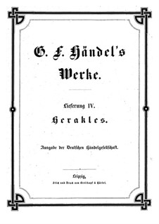 Геркулес, HWV 60: Партитура by Георг Фридрих Гендель