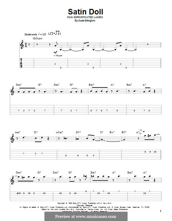 Instrumental version: Гитарная табулатура by Duke Ellington