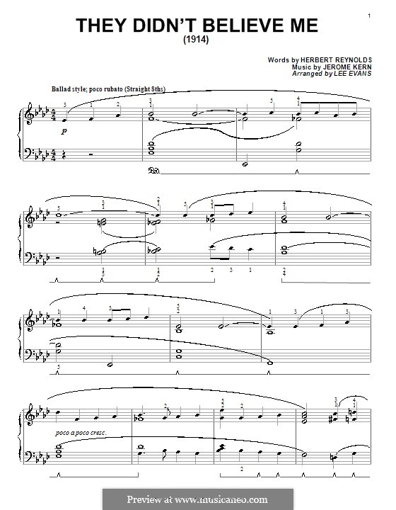 Believe me ноты Believe me ноты