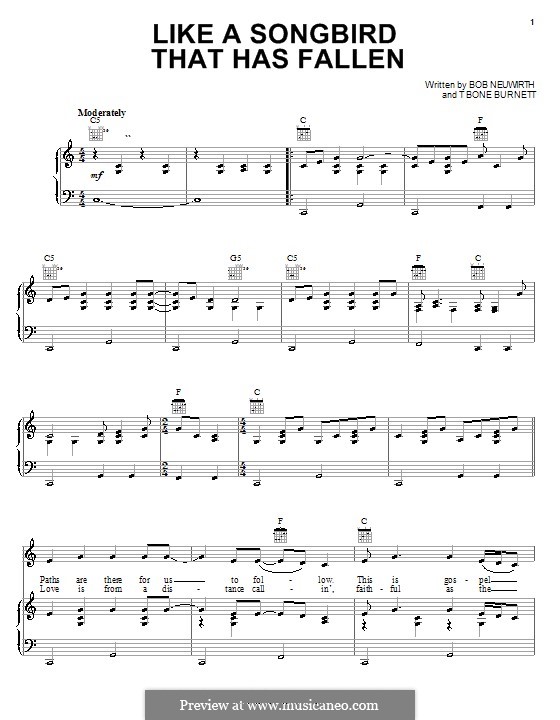 Like a Songbird That Has Fallen (Reeltime Travelers): Для голоса и фортепиано (или гитары) by Bob Neuwirth