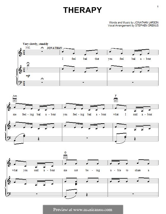 Therapy: Для голоса и фортепиано (или гитары) by Jonathan Larson