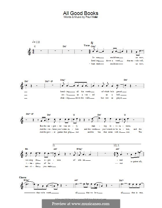 All Good Books: Мелодия, текст и аккорды by Paul Weller