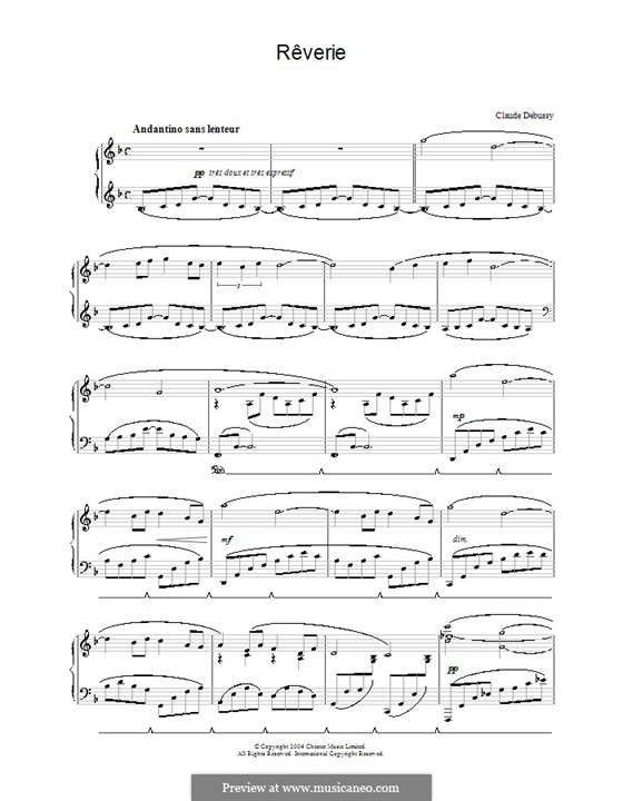 Rêverie, L.68: Для фортепиано by Клод Дебюсси