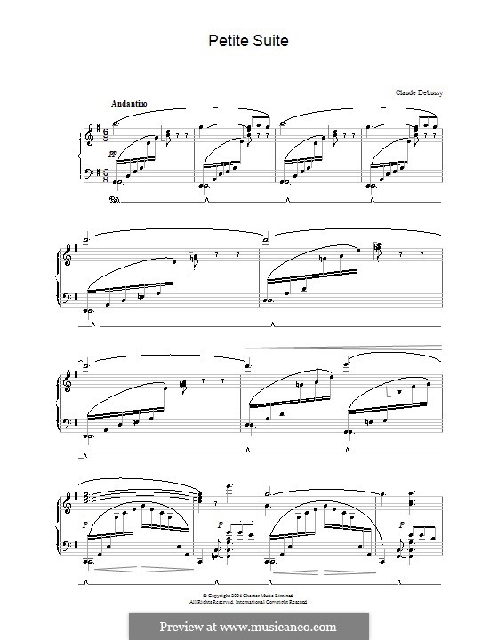 Маленькая сюита, L.65: Для фортепиано by Клод Дебюсси